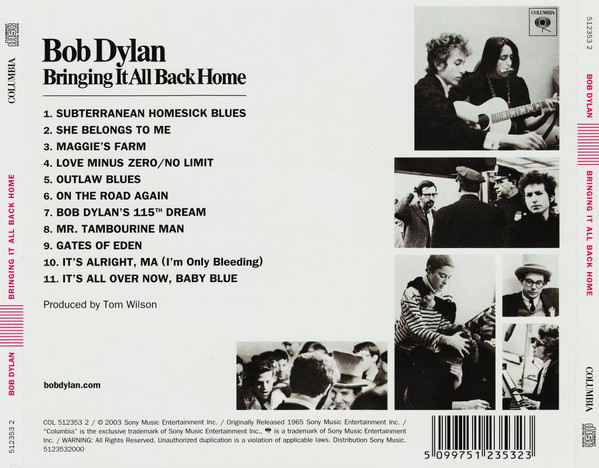 CD BOB DYLAN - Bringing It All Back Home - Slika 2